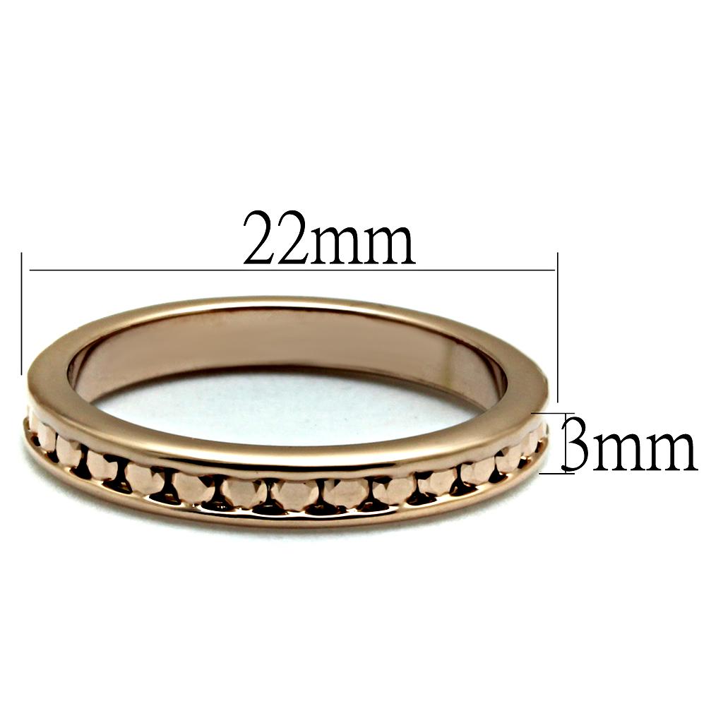 MA3W1139 - IP Rose Gold(Ion Plating) Brass Ring with AAA Grade CZ  in Metallic Light Gold