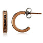 MA3W1140 - IP Coffee light Brass Earrings with Top Grade Crystal  in Light Coffee