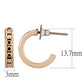 MA3W1142 - IP Rose Gold(Ion Plating) Brass Earrings with Top Grade Crystal  in Metallic Light Gold