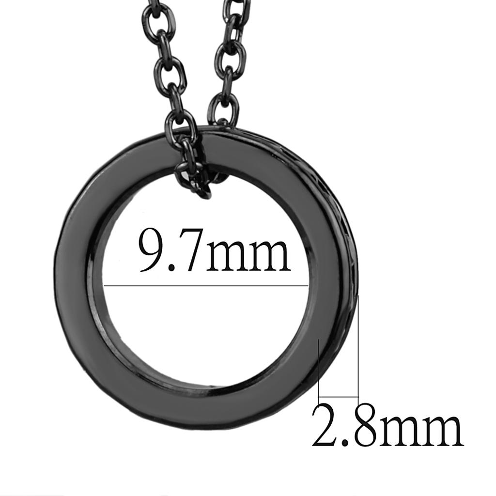 MA3W1144 - IP Light Black  (IP Gun) Brass Chain Pendant with Top Grade Crystal  in Light Gray