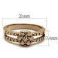 MA3W1192 - IP Rose Gold(Ion Plating) Brass Ring with AAA Grade CZ  in Metallic Light Gold