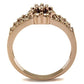 MA3W1192 - IP Rose Gold(Ion Plating) Brass Ring with AAA Grade CZ  in Metallic Light Gold
