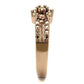 MA3W1192 - IP Rose Gold(Ion Plating) Brass Ring with AAA Grade CZ  in Metallic Light Gold
