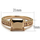 MA3W1197 - IP Rose Gold(Ion Plating) Brass Ring with AAA Grade CZ  in Metallic Light Gold