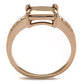 MA3W1197 - IP Rose Gold(Ion Plating) Brass Ring with AAA Grade CZ  in Metallic Light Gold