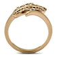 MA3W1200 - IP Rose Gold(Ion Plating) Brass Ring with AAA Grade CZ  in Metallic Light Gold