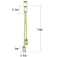 MA3W1202 - Gold Brass Earrings with Top Grade Crystal  in Clear
