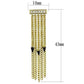 MA3W1205 - Gold+Ruthenium Brass Earrings with Top Grade Crystal  in Clear
