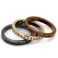 MA3W1208 - IP Rose Gold & IP Light Black & IP Light coffee Brass Ring with Top Grade Crystal  in Multi Color