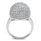 MA3W1213 - Rhodium Brass Ring with AAA Grade CZ  in Clear