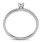 MA3W1224 - Rhodium Brass Ring with AAA Grade CZ  in Clear