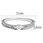 MA3W1225 - Rhodium Brass Ring with AAA Grade CZ  in Clear