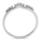 MA3W1226 - Rhodium Brass Ring with AAA Grade CZ  in Clear