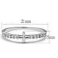 MA3W1227 - Rhodium Brass Ring with AAA Grade CZ  in Clear