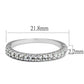 MA3W1232 - Rhodium Brass Ring with AAA Grade CZ  in Clear