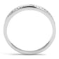 MA3W1234 - Rhodium Brass Ring with AAA Grade CZ  in Clear