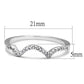 MA3W1239 - Rhodium Brass Ring with AAA Grade CZ  in Clear