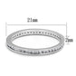 MA3W1241 - Rhodium Brass Ring with AAA Grade CZ  in Clear