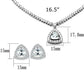 MA3W1244 - Rhodium Brass Jewelry Sets with AAA Grade CZ  in Clear