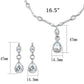 MA3W1247 - Rhodium Brass Jewelry Sets with AAA Grade CZ  in Clear
