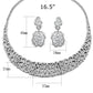 MA3W1252 - Rhodium Brass Jewelry Sets with AAA Grade CZ  in Clear