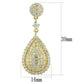 MA3W1259 - Gold Brass Earrings with AAA Grade CZ  in Clear