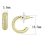 MA3W1261 - Gold Brass Earrings with AAA Grade CZ  in Clear