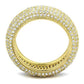 MA3W1272 - Gold Brass Ring with AAA Grade CZ  in Clear