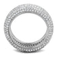 MA3W1273 - Rhodium Brass Ring with AAA Grade CZ  in Clear