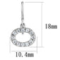 MA3W1278 - Rhodium Brass Earrings with AAA Grade CZ  in Clear