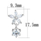 MA3W1281 - Rhodium Brass Earrings with AAA Grade CZ  in Clear
