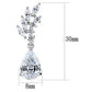 MA3W1282 - Rhodium Brass Earrings with AAA Grade CZ  in Clear