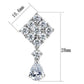 MA3W1288 - Rhodium Brass Earrings with AAA Grade CZ  in Clear
