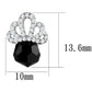 MA3W1303 - Rhodium Brass Earrings with AAA Grade CZ  in Clear