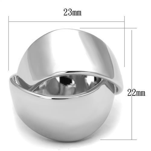 MA3W1311 - Rhodium Brass Ring with No Stone