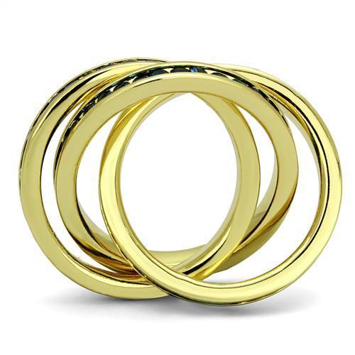 MA3W1329 - Gold Brass Ring with Synthetic Synthetic Glass in Montana