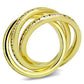 MA3W1330 - Gold Brass Ring with AAA Grade CZ  in Clear