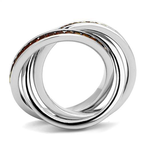 MA3W1333 - Rhodium Brass Ring with Synthetic Synthetic Glass in Siam