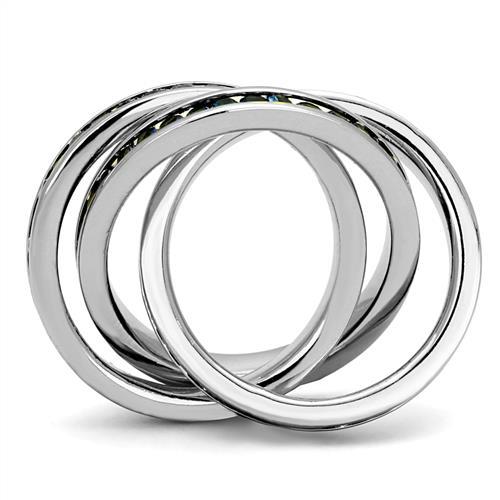 MA3W1334 - Rhodium Brass Ring with Synthetic Synthetic Glass in Montana