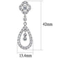MA3W1351 - Rhodium Brass Earrings with AAA Grade CZ  in Clear