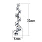 MA3W1352 - Rhodium Brass Earrings with AAA Grade CZ  in Clear
