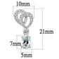 MA3W1355 - Rhodium Brass Earrings with AAA Grade CZ  in Clear