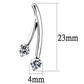 MA3W1356 - Rhodium Brass Earrings with AAA Grade CZ  in Clear
