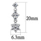 MA3W1357 - Rhodium Brass Earrings with AAA Grade CZ  in Clear