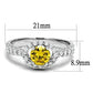 MA3W1362 - Rhodium Brass Ring with AAA Grade CZ  in Topaz