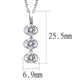 MA3W1373 - Rhodium 925 Sterling Silver Chain Pendant with AAA Grade CZ  in Clear