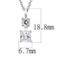 MA3W1374 - Rhodium 925 Sterling Silver Chain Pendant with AAA Grade CZ  in Clear
