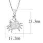 MA3W1377 - Rhodium 925 Sterling Silver Chain Pendant with AAA Grade CZ  in Clear