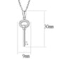 MA3W1379 - Rhodium 925 Sterling Silver Chain Pendant with AAA Grade CZ  in Clear