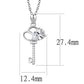 MA3W1380 - Rhodium 925 Sterling Silver Chain Pendant with AAA Grade CZ  in Clear